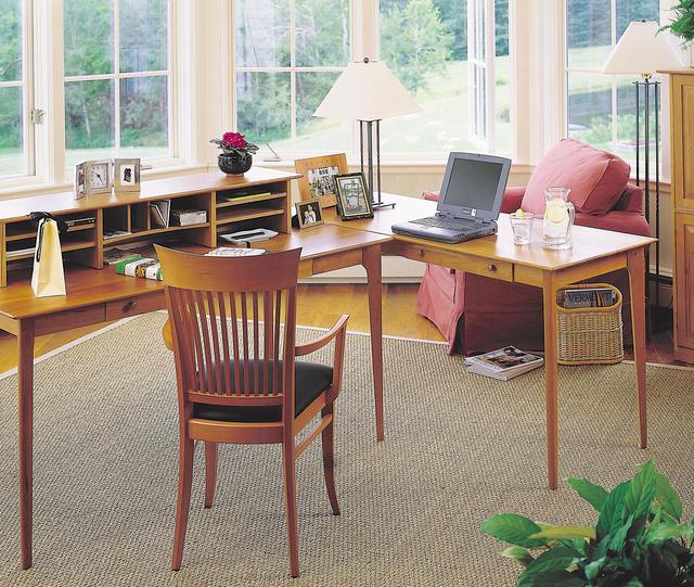 Solid Wood Desk the Lindsey Modern Farmhouse Home Office Desk Solid Maple  Sustainably Sourced North American Hardwood 